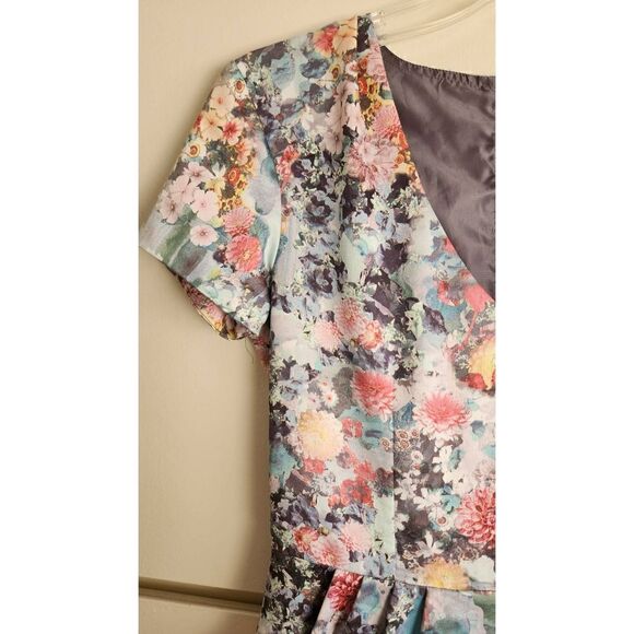 H and M Watercolor Floral Print Dress, Size 4, NWOT - Picture 7 of 12